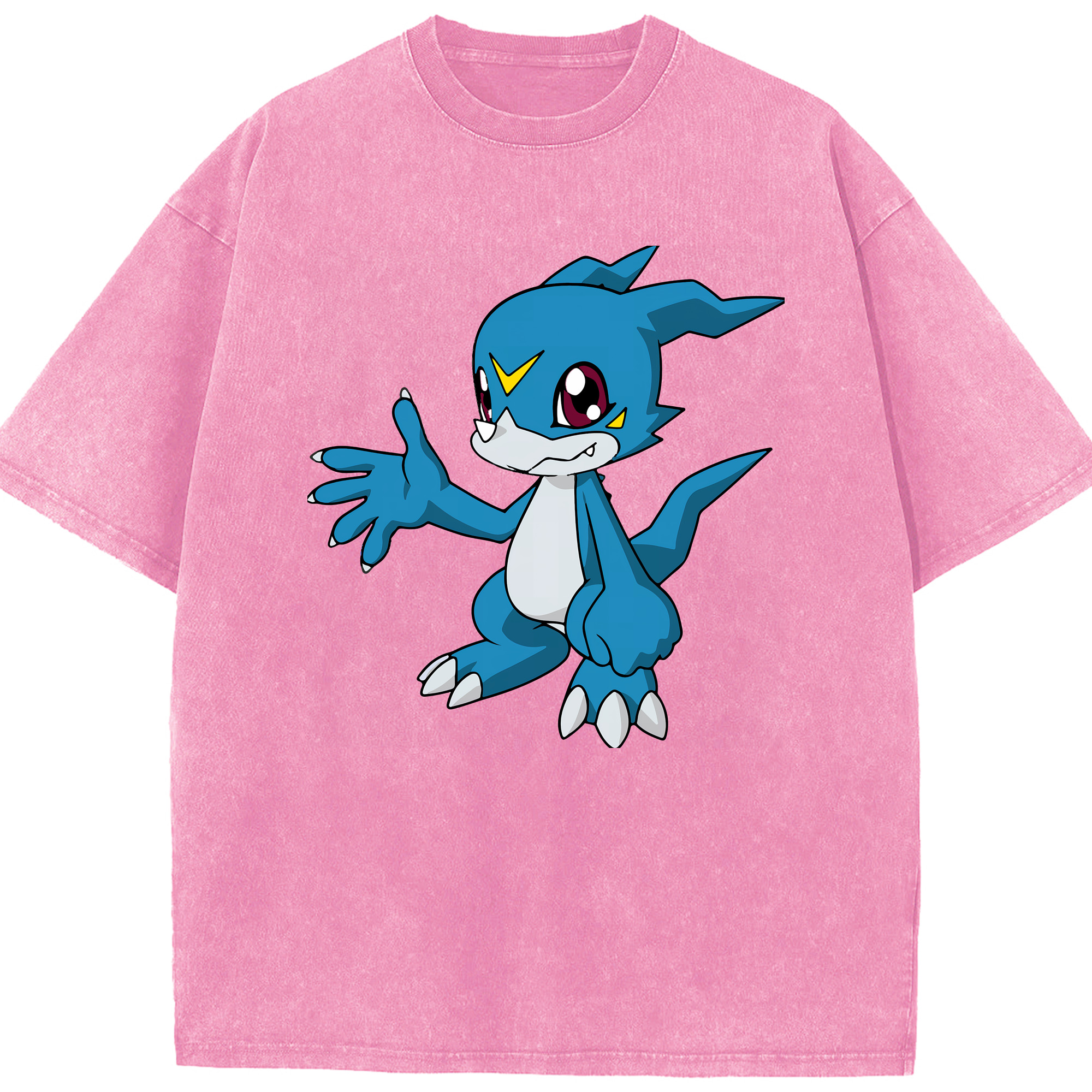 （画像用） Digimon デジタルモンスター/デジモン 綿100% ヴィンテージ風 半袖Tシャツ（フロントプリント）